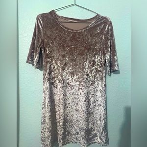 This dress is so pretty and a very soft velvet!